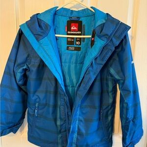 Quiksilver Blue Snow, Ski or Snowboard Jacket Size 10 Boys